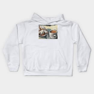 Beignets and Cafe au Lait at the Cafe du Monde Kids Hoodie